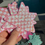 Large Checkered Stars ⭐️