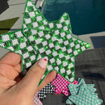 Large Checkered Stars ⭐️