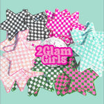 Large Checkered Stars ⭐️