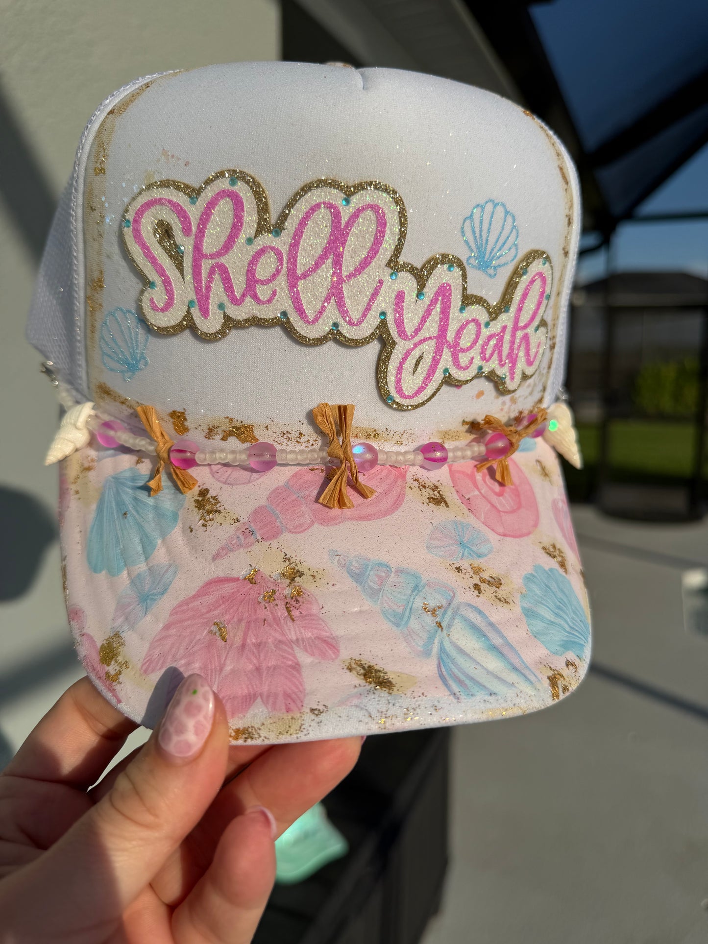 Shell Yeah Sample Hat / Shell brim DTF transfer