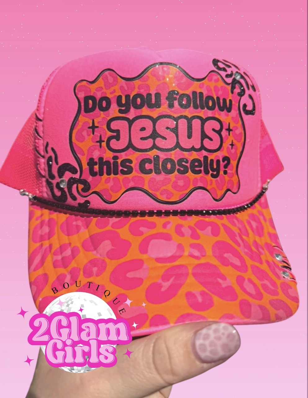 Do you follow Jesus this Closely? Sample hat/ Dtf prints