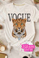 Vogue Tiger Screenprint with Spangles