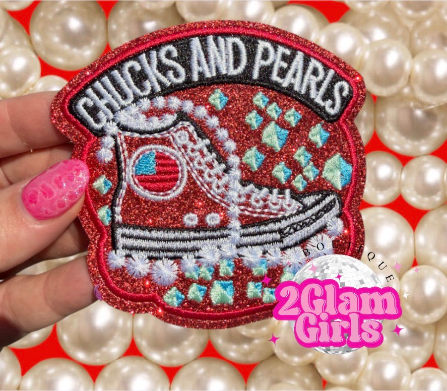 Chucks and Pearls Patch