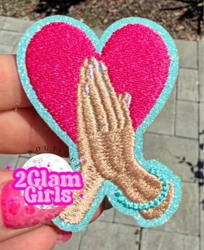 Praying hands what a heart 🩷 Patch