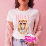 Fierce Lion 🦁 Screenprint with Spangles