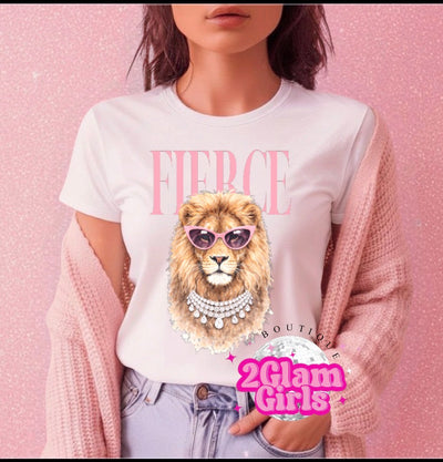 Fierce Lion 🦁 Screenprint with Spangles