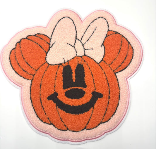 Halloween Chenille Patch ~ Halloween Pumpkin Chenille patch ~ Ready to press