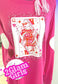DTF print Ready to press Queen of Hearts Transfer with Rhinestones ~ DTF print ~ Valentine Print ~ Bling Transfer