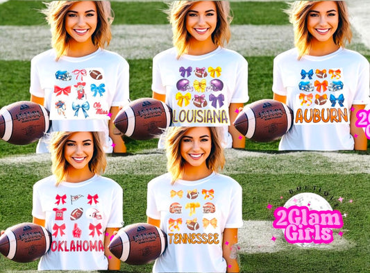 DTF ready to press on Tshirt ~ Game Day Football shirts ~ Football Tshirts