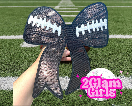 Sequin Football Patch  ~ Iron on patch ~ Ready to Press