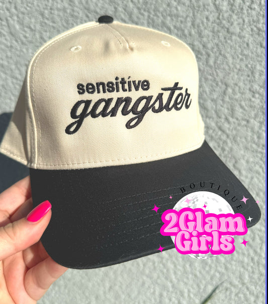 Sensitive Gangster embroidered hat 🤣🩷