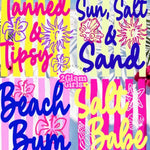 DTF Summer Beach Prints for Hats