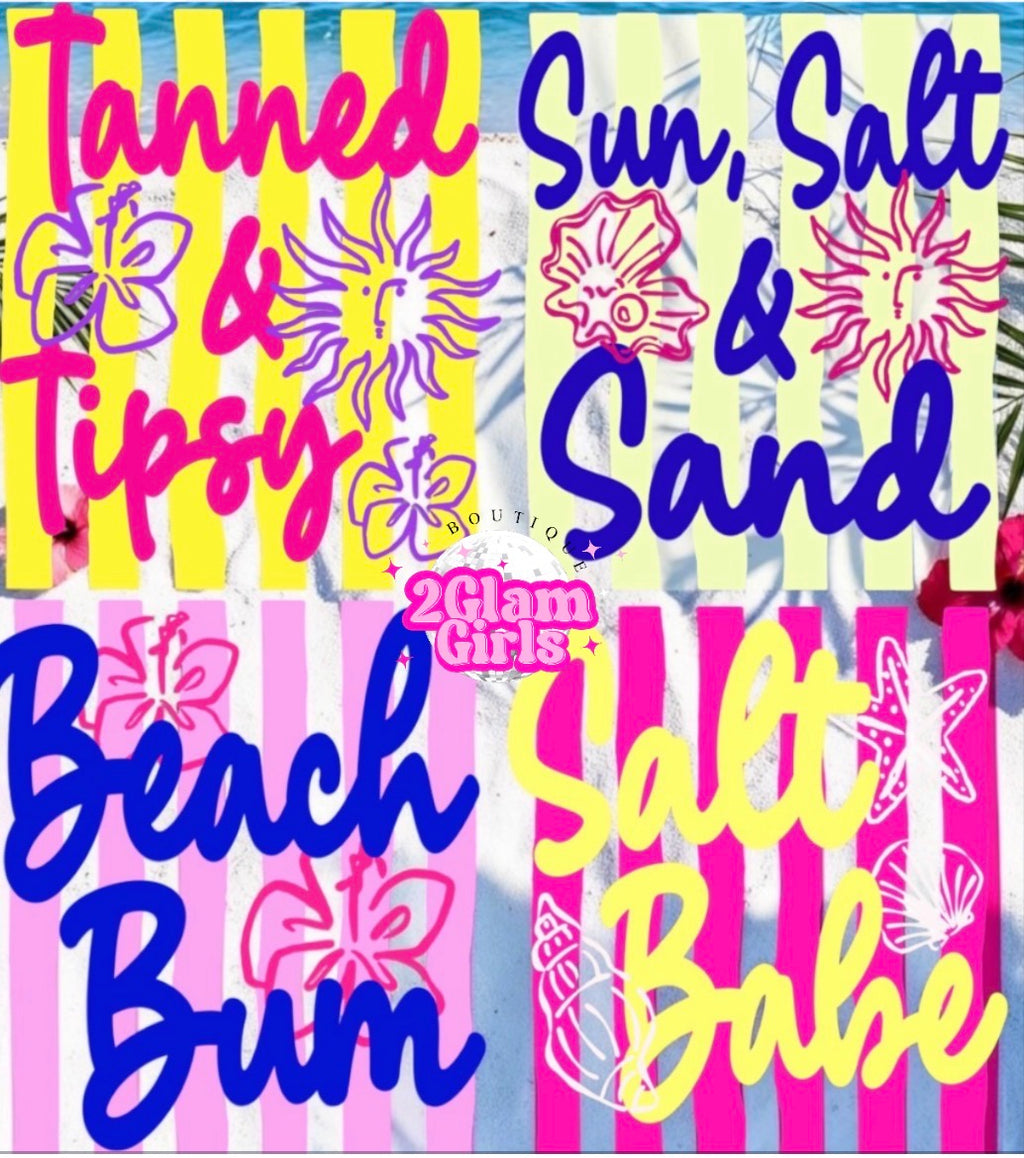 DTF Summer Beach Prints for Hats