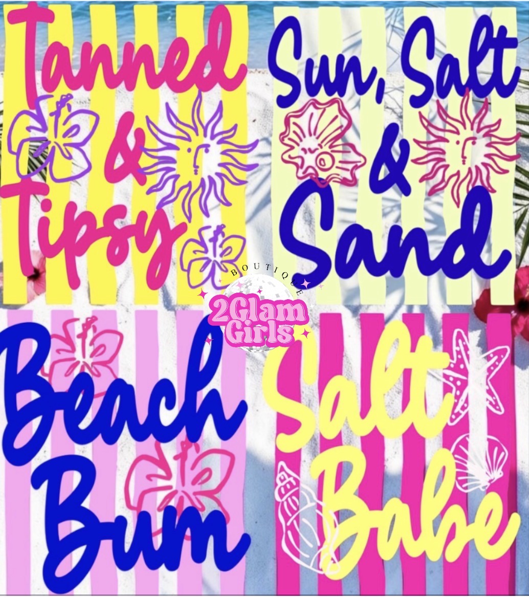 DTF Summer Beach Prints for Hats