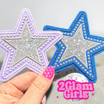 Purple and Blue Silver Middle stars ⭐️