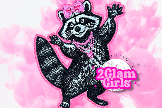 Original Dancing Raccoon Glitter Patch  🦝
