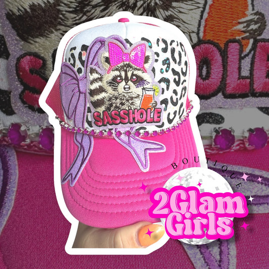 Purple Rhinestone Hat Chains