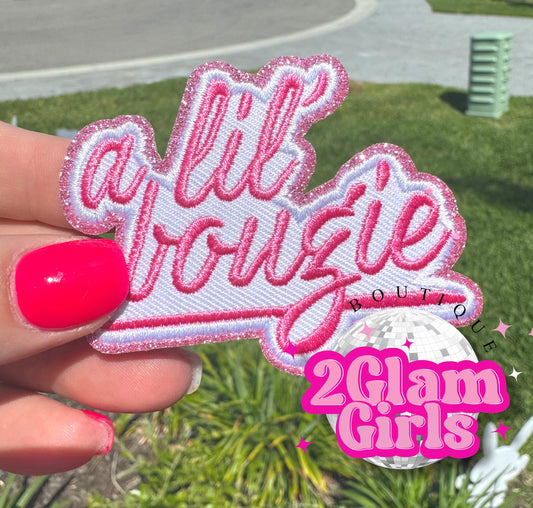 Trucker Hat Patch ~ Lil Boujie ~ Pink Glitter