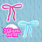 Dainty Bow Patches in Pink and Blue ~ Bow hat Patches