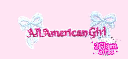 All American Girl ~ Filler Patch ~ Girly patch ~ Bow