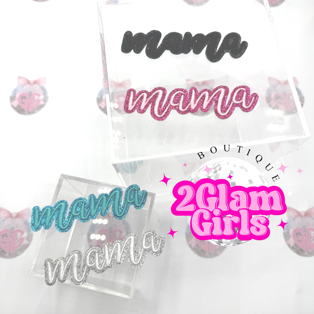 Mama glitter patches