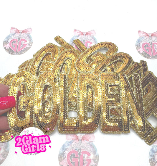 Golden Sequin Patch