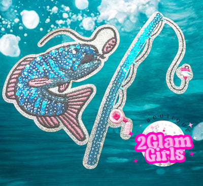 Blue Sequin Fish and Pole Set 🐟