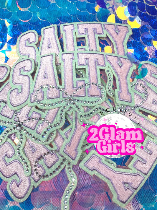 Salty Sequin bow patch