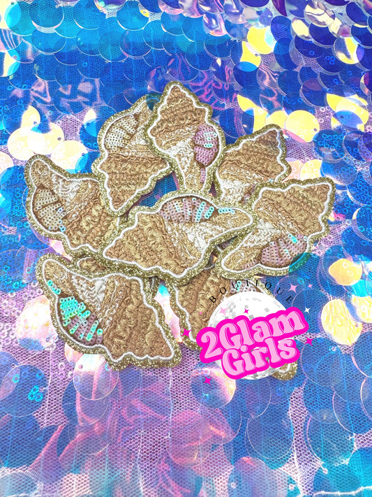 Gold Seashell 🐚 with Sequins