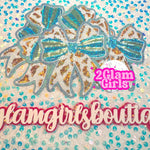 Cow Print Sequin Bow