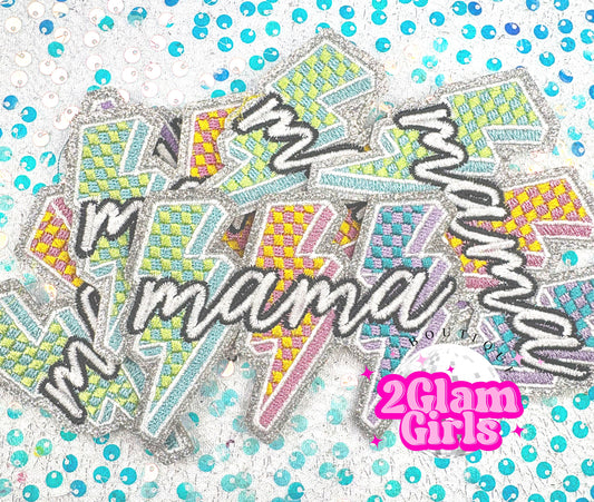 Mama Lightening bolt patches