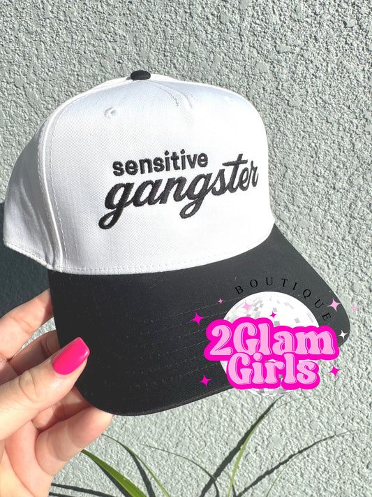 Sensitive Gangster embroidered hat 🤣🩷