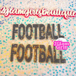 Football Sequin letters patch