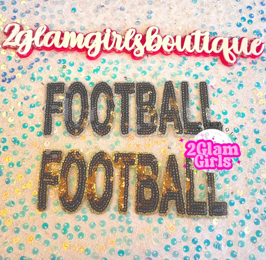 Football Sequin letters patch
