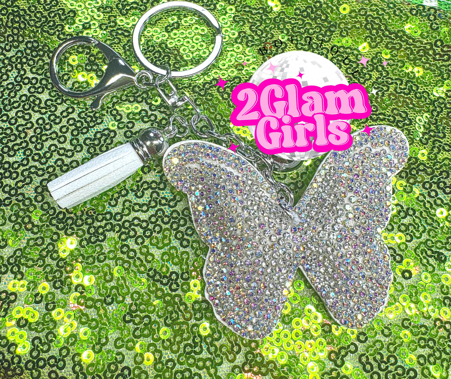 Butterfly 🦋 AB rhinestones bag charm