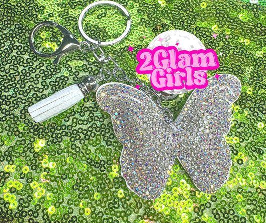 Butterfly 🦋 AB rhinestones bag charm