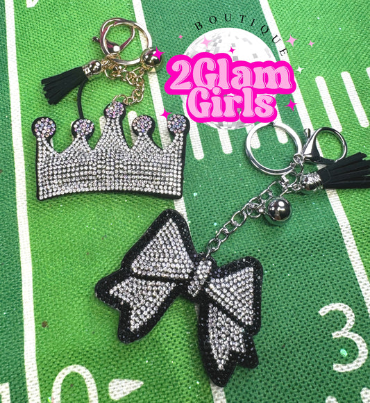 Crown and Bow Bag Charms