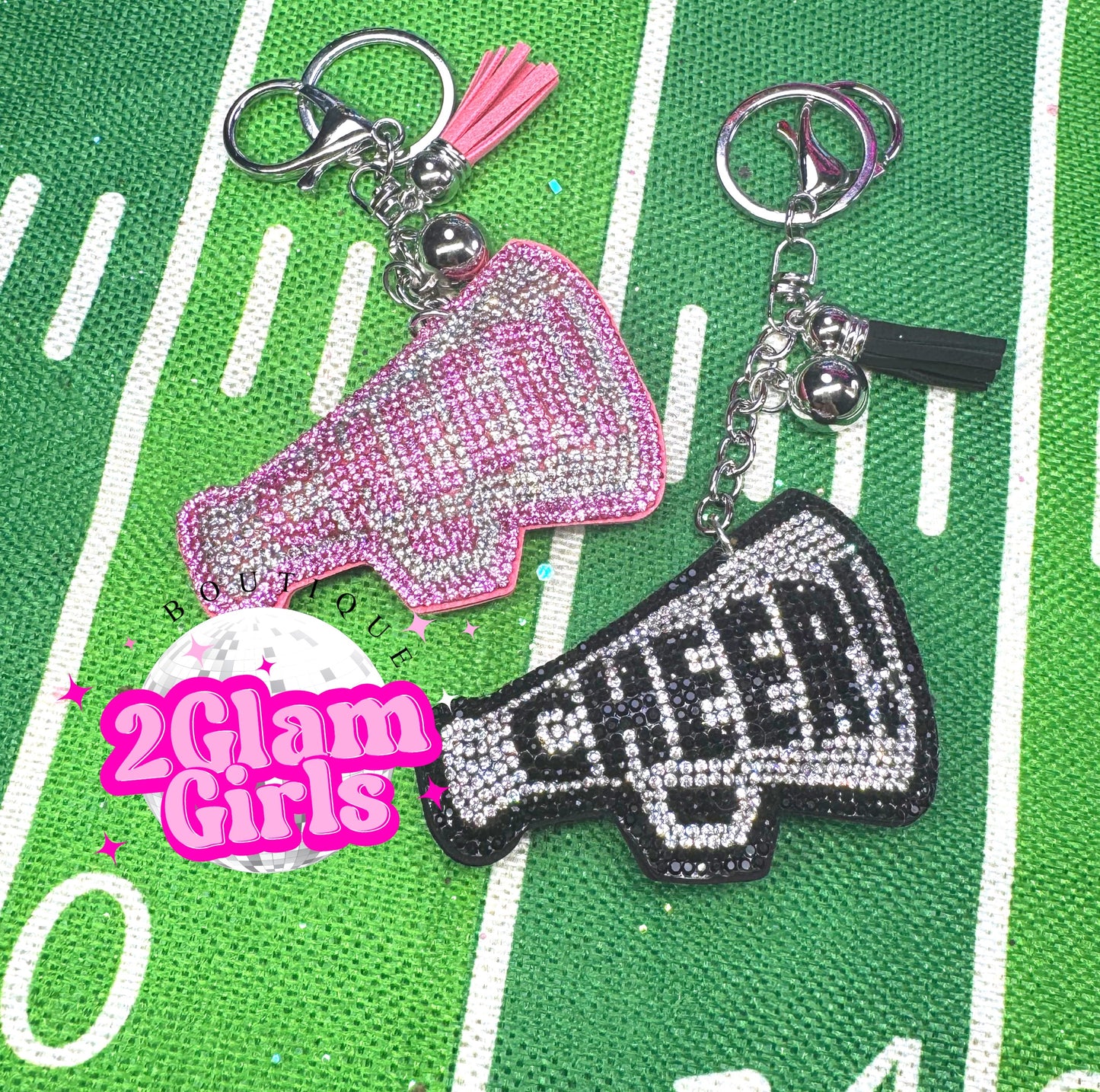 Cheer Rhinestone Bag Charms