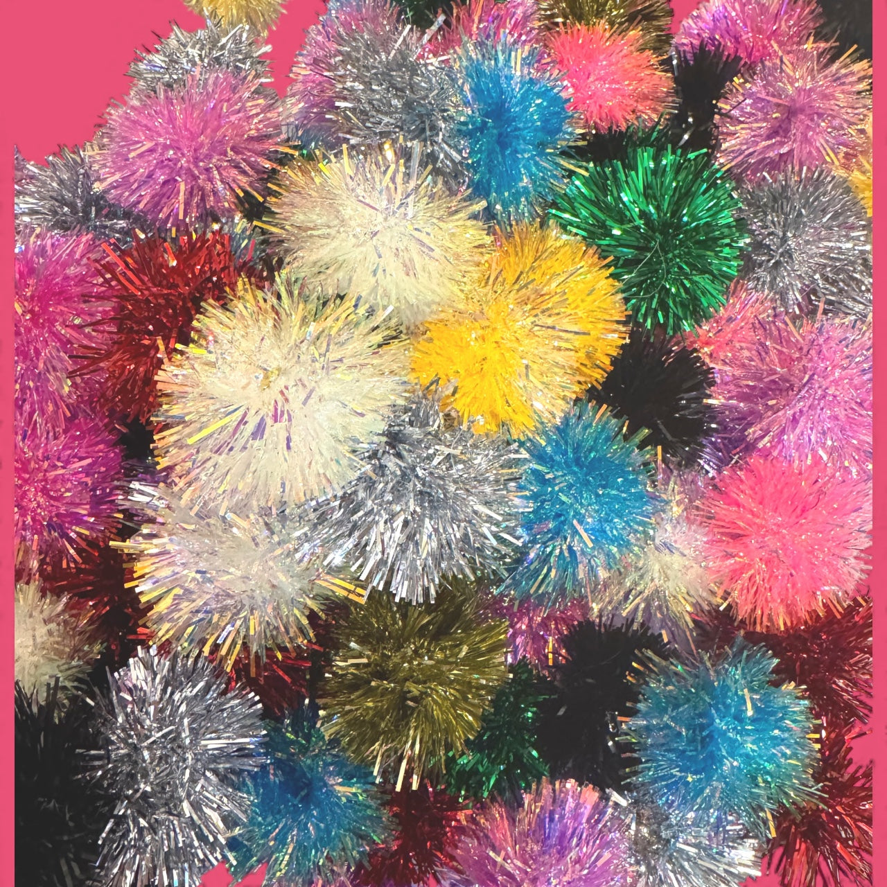 Puffs Tinsel Balls for hats