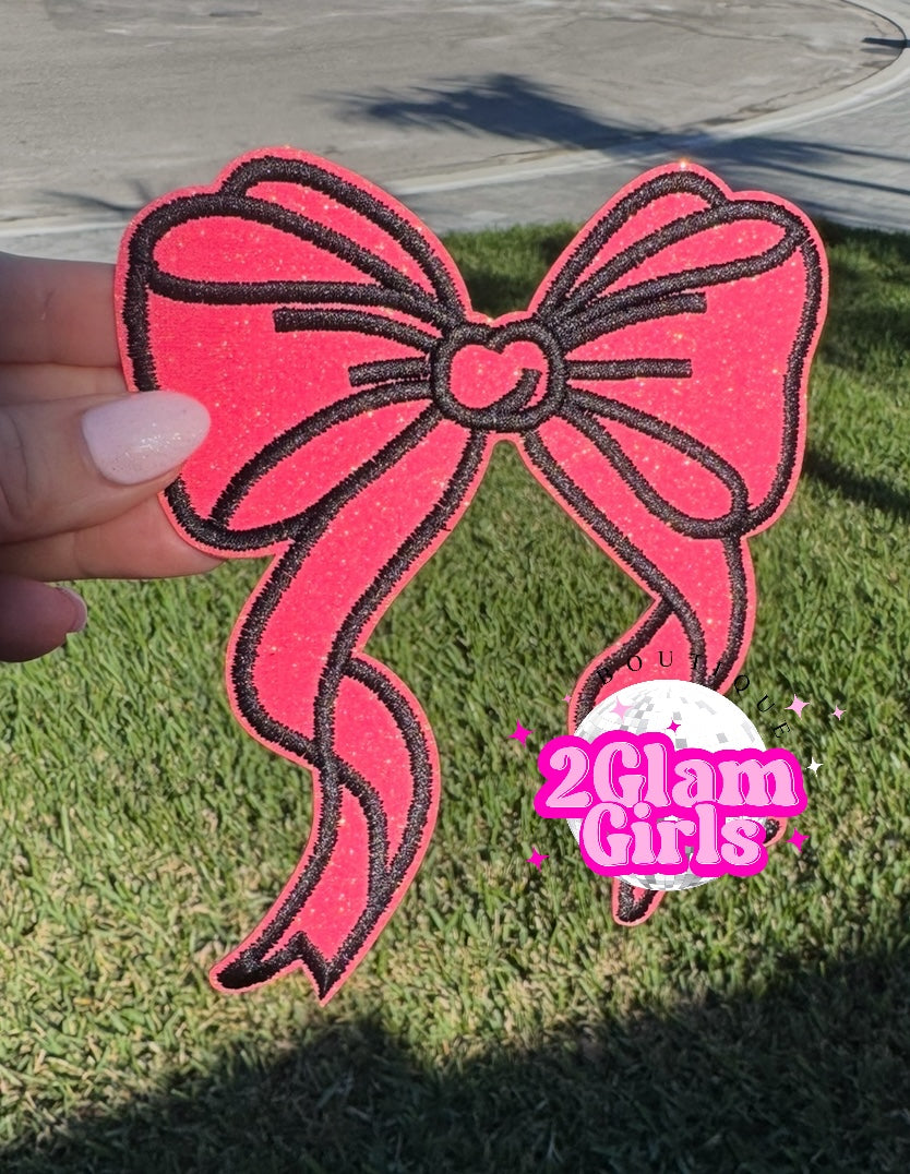 Hot pink glitter and hot pink stars ⭐️