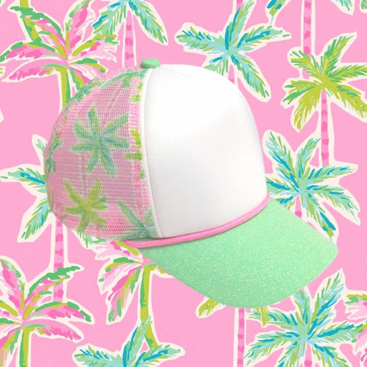 Exclusive 2GG Palm Hat with Glitter Brim