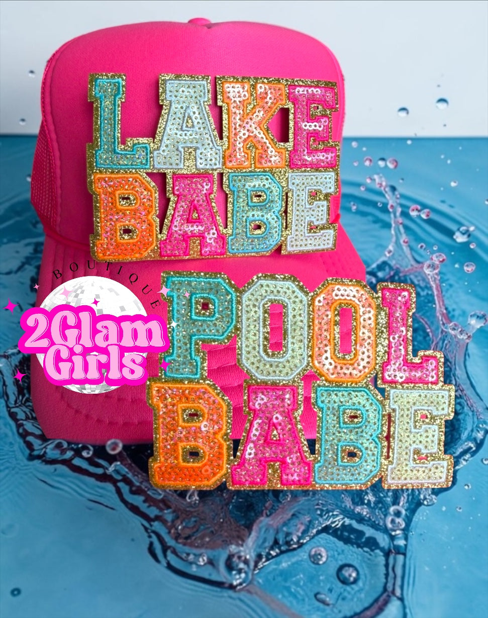 Lake Babe 🩷 Pool Babe in Gold glitter