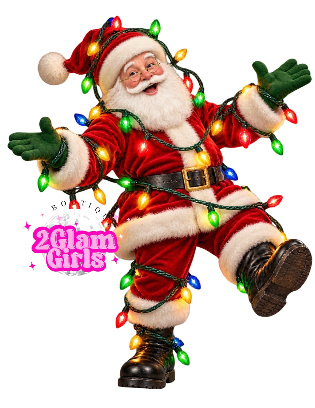 Santa in lights (Oversized)