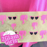 HTV prints ~ blonde girl inspired ~ glitter transfers ~ glitter