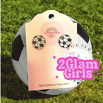 Sports stud Earrings ~ Resin Glitter Stud earrings ~ Soccer Earrings ~ Baseball Earrings ~ Softball Earrings ~ Volleyball Earrings