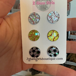 Sports stud Earrings ~ Resin Glitter Stud earrings ~ Soccer Earrings ~ Baseball Earrings ~ Softball Earrings ~ Volleyball Earrings
