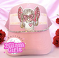 Pink glitter and sequin hat band ~ iron on hat bands ~ sparkle hat band