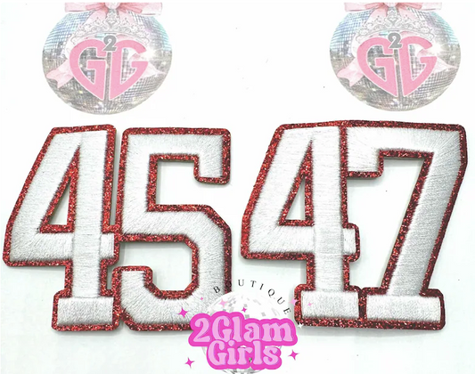 Trucker Hat Patch ~ Trump Number Set ~ Iron On