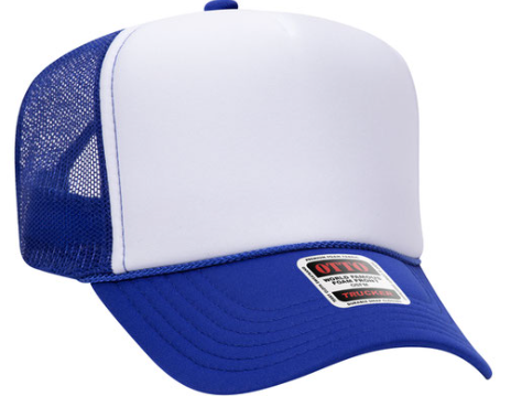 royal white royal trucker hat