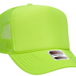 neon green trucker hat